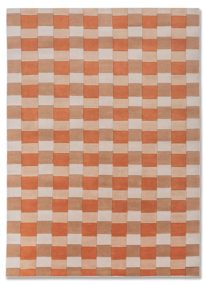 aprezo red and orange wool hand knotted Rug - HeadShot aprezo red and orange wool hand knotted Rug - HeadShot