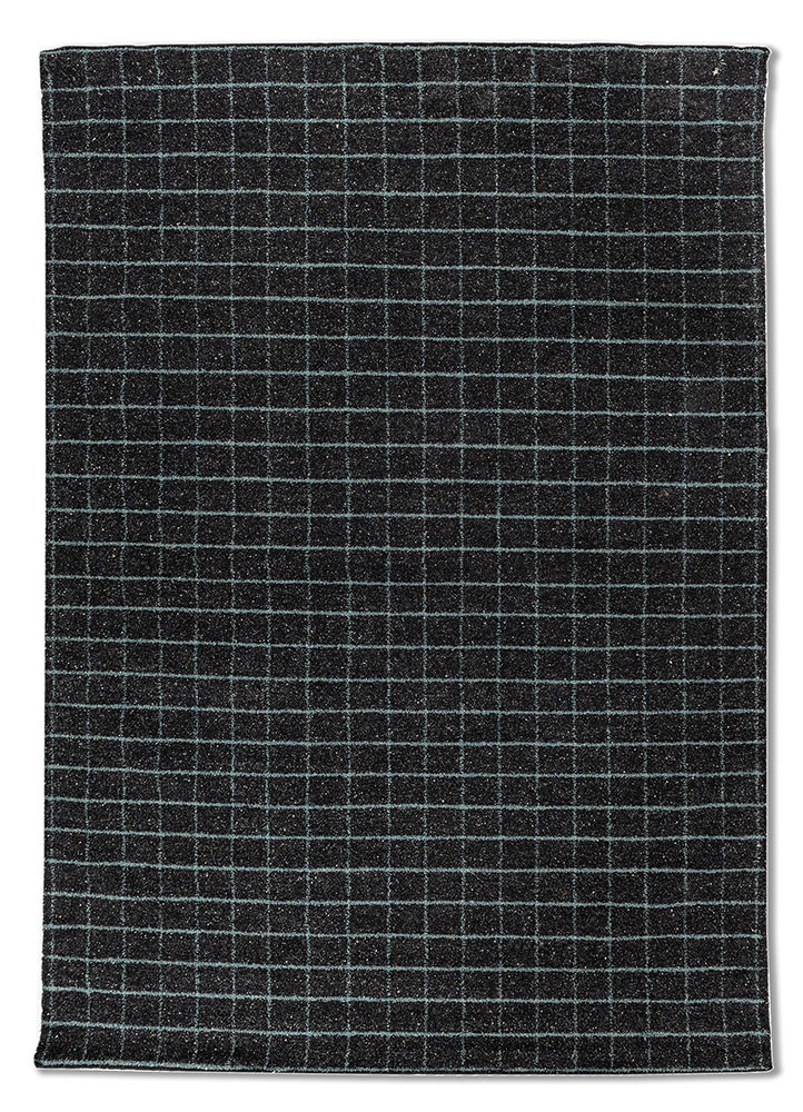 atelier blue acrylic hand knotted Rug - HeadShot