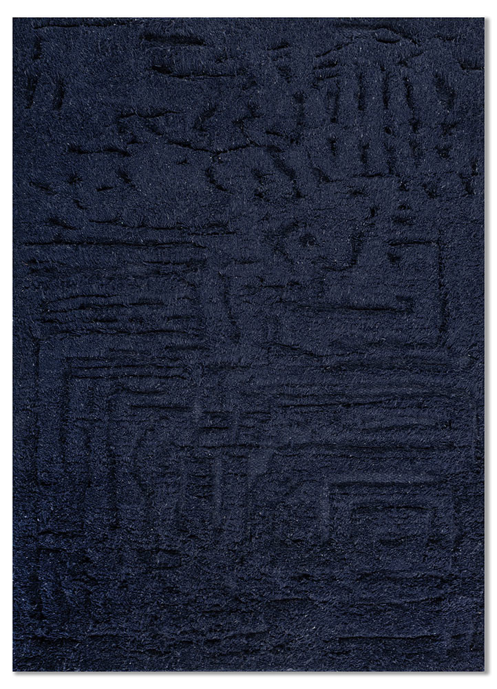 aprezo blue acrylic hand knotted Rug - HeadShot aprezo blue acrylic hand knotted Rug - HeadShot