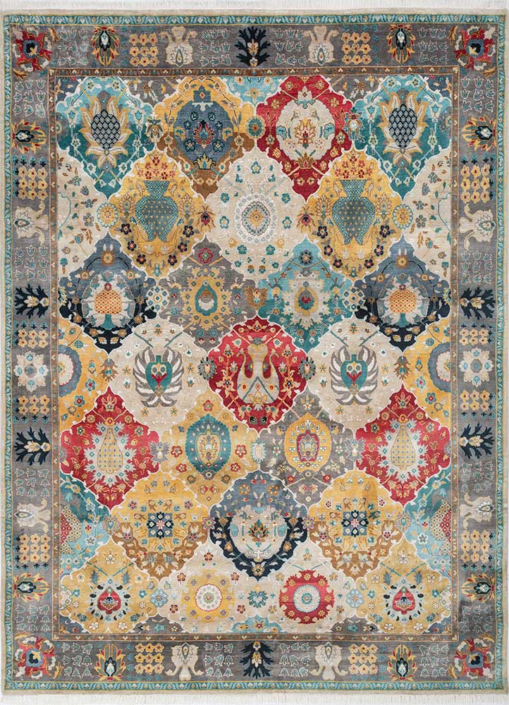 gulmarg ivory silk hand knotted Rug - HeadShot gulmarg ivory silk hand knotted Rug - HeadShot
