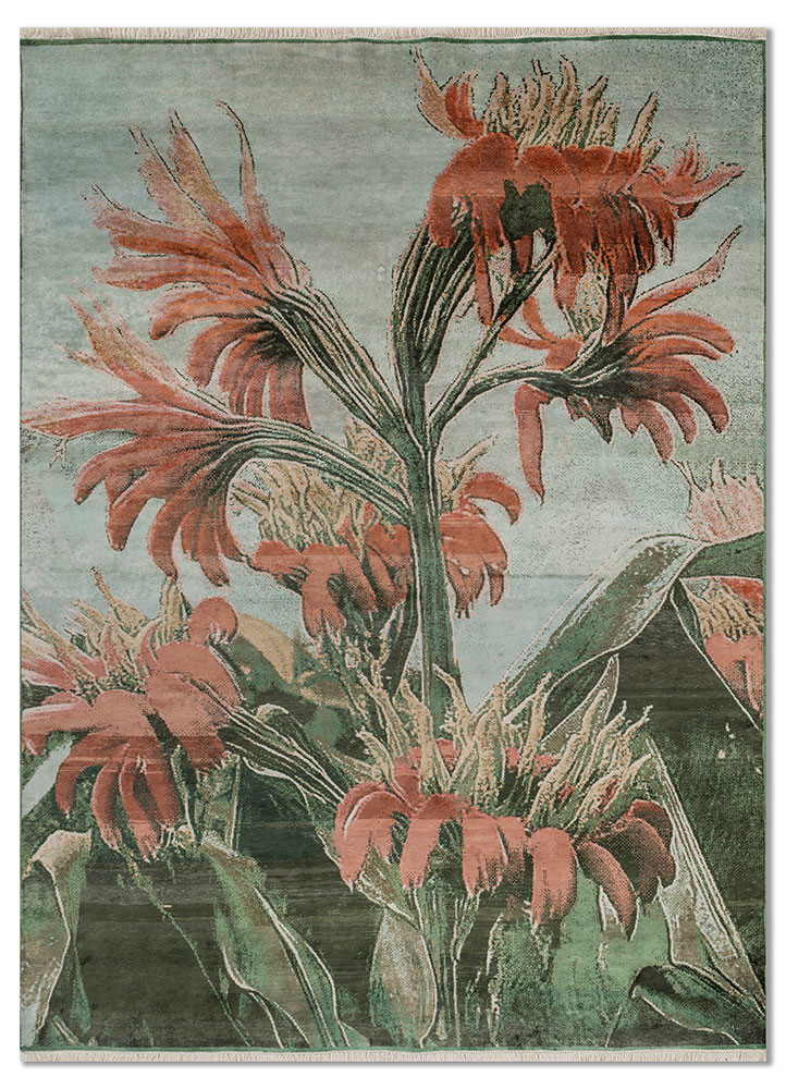 pansy ivory silk hand knotted Rug - HeadShot pansy ivory silk hand knotted Rug - HeadShot