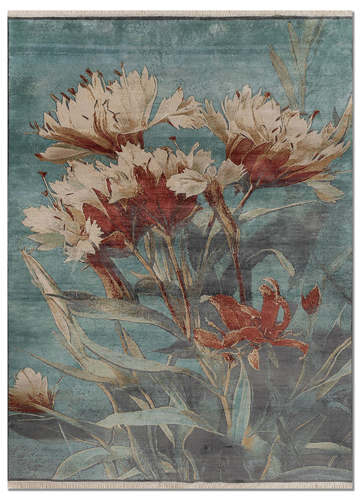 aprezo ivory silk hand knotted Rug - HeadShot aprezo ivory silk hand knotted Rug - HeadShot