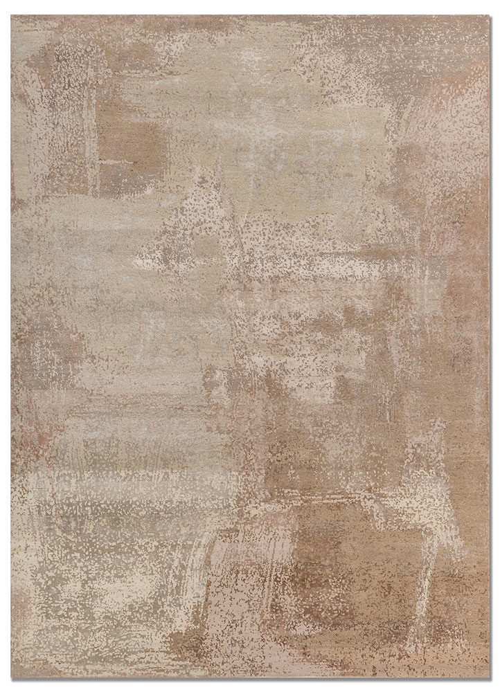 uvenuti ivory wool and bamboo silk hand knotted Rug - HeadShot