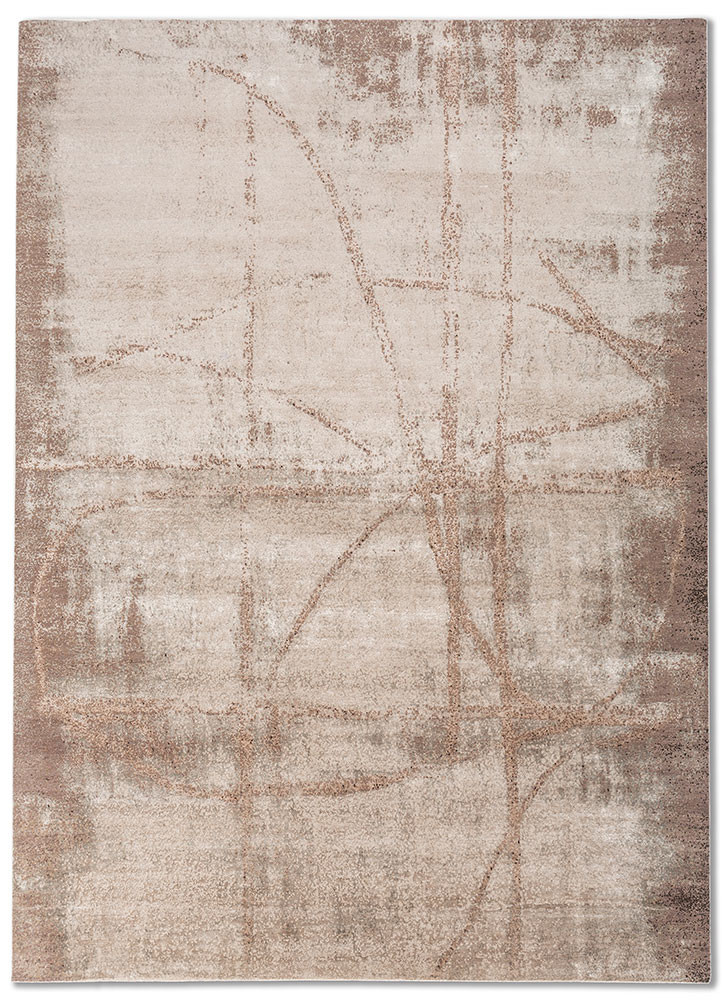 entropy beige and brown wool and bamboo silk hand knotted Rug - HeadShot entropy beige and brown wool and bamboo silk hand knotted Rug - HeadShot