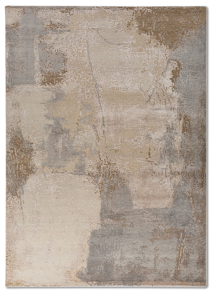 entropy ivory wool and bamboo silk hand knotted Rug - HeadShot entropy ivory wool and bamboo silk hand knotted Rug - HeadShot