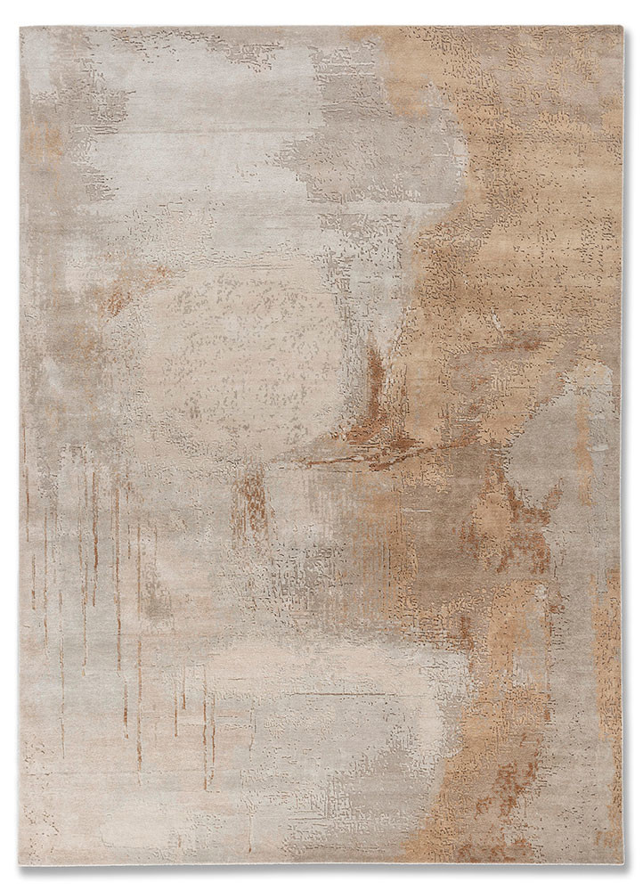 entropy grey and black wool and bamboo silk hand knotted Rug - HeadShot entropy grey and black wool and bamboo silk hand knotted Rug - HeadShot