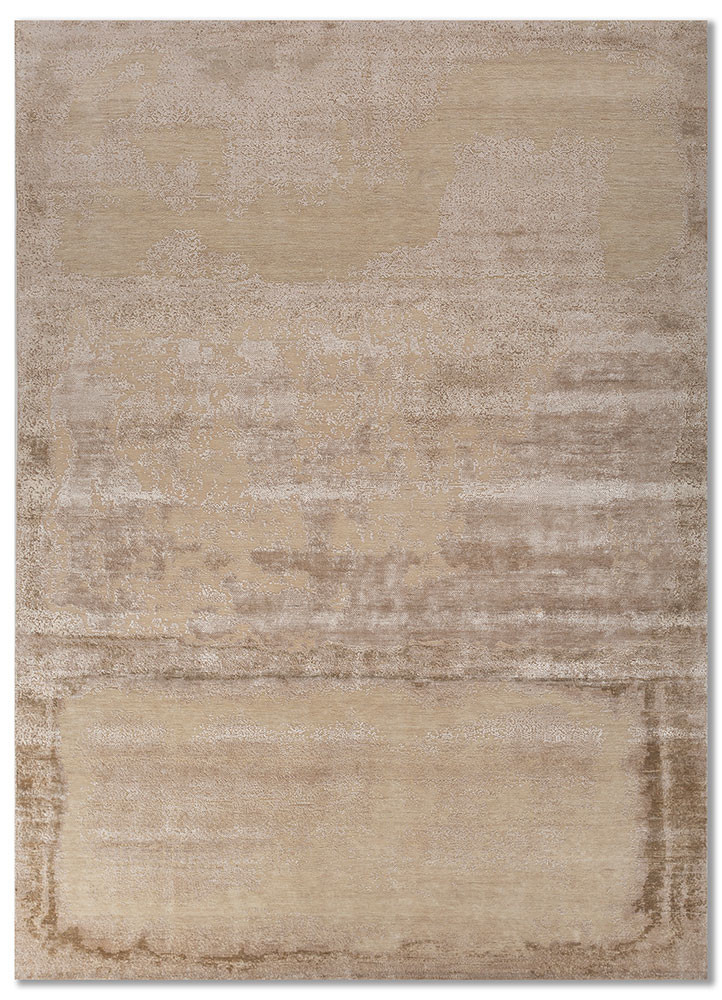 entropy ivory wool and bamboo silk hand knotted Rug - HeadShot entropy ivory wool and bamboo silk hand knotted Rug - HeadShot