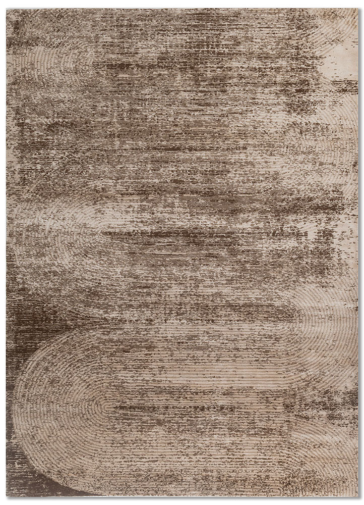 entropy ivory wool and bamboo silk hand knotted Rug - HeadShot entropy ivory wool and bamboo silk hand knotted Rug - HeadShot