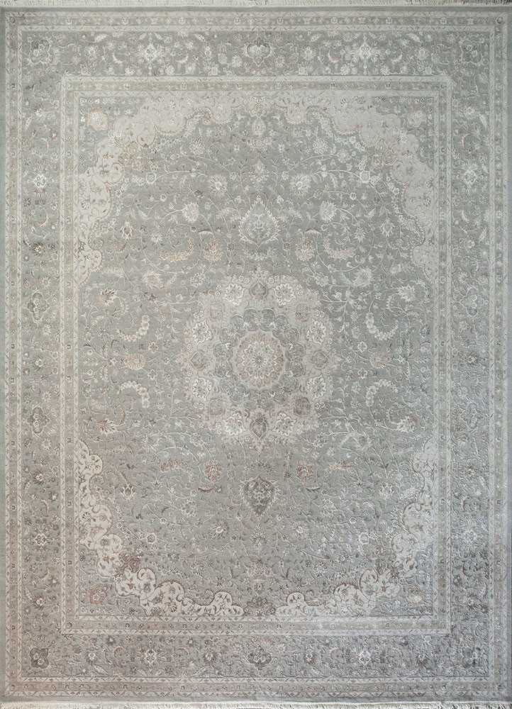 aurora grey and black wool and bamboo silk hand knotted Rug - HeadShot aurora grey and black wool and bamboo silk hand knotted Rug - HeadShot