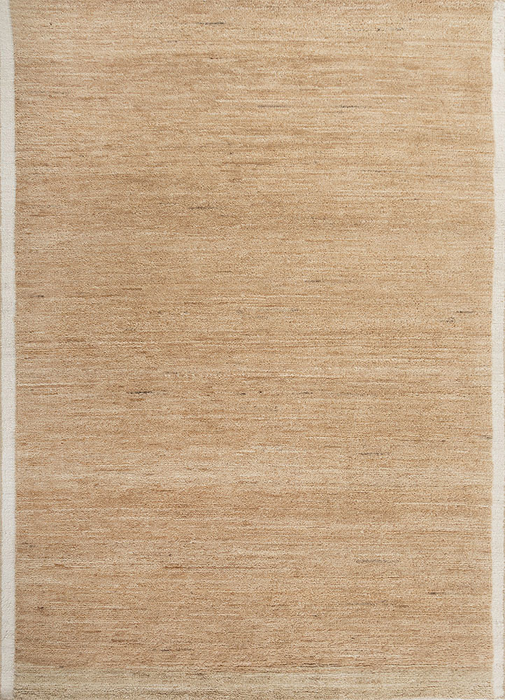 blythe beige and brown wool hand knotted Rug