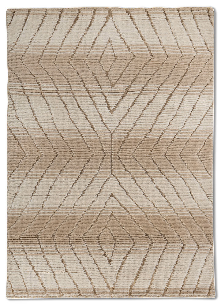 zuri ivory wool hand knotted Rug - HeadShot