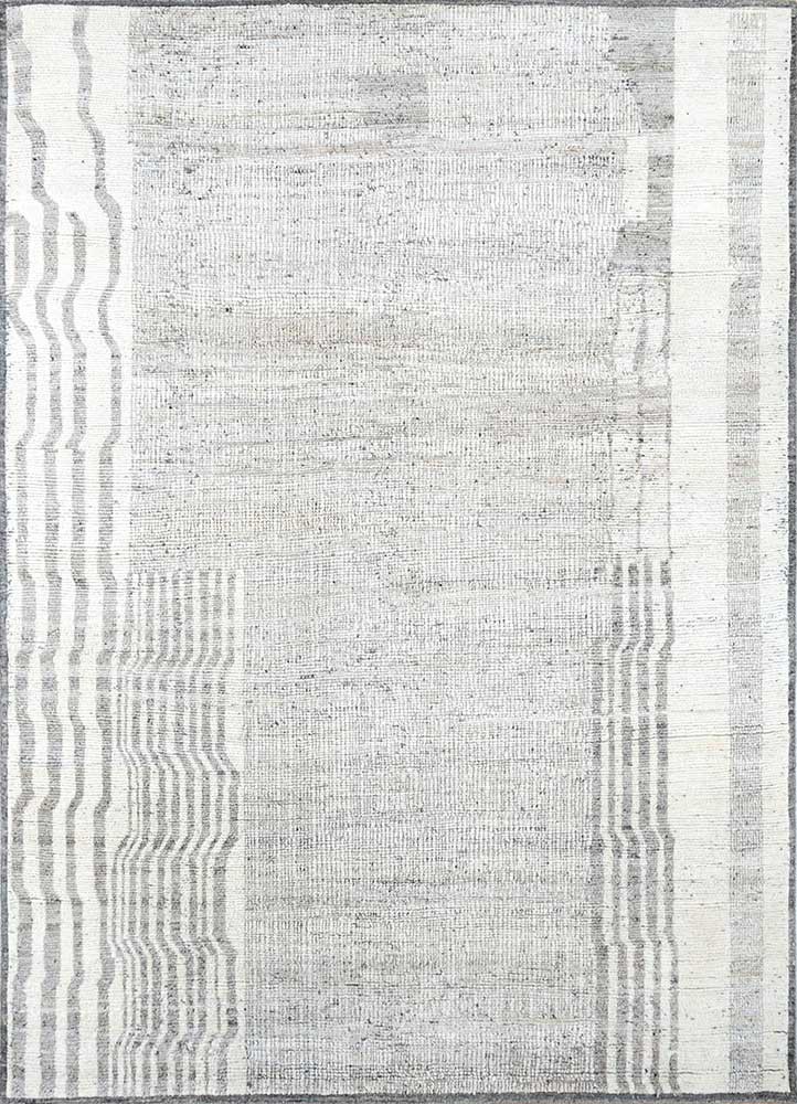 manifest beige and brown wool hand knotted Rug - HeadShot