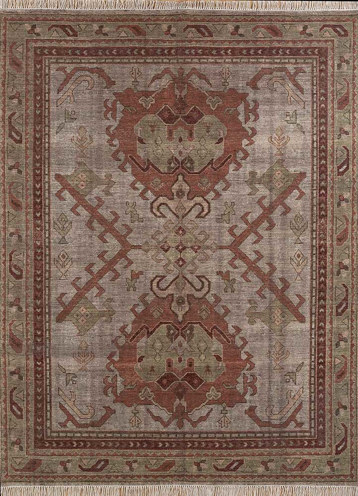  gold wool hand knotted Rug