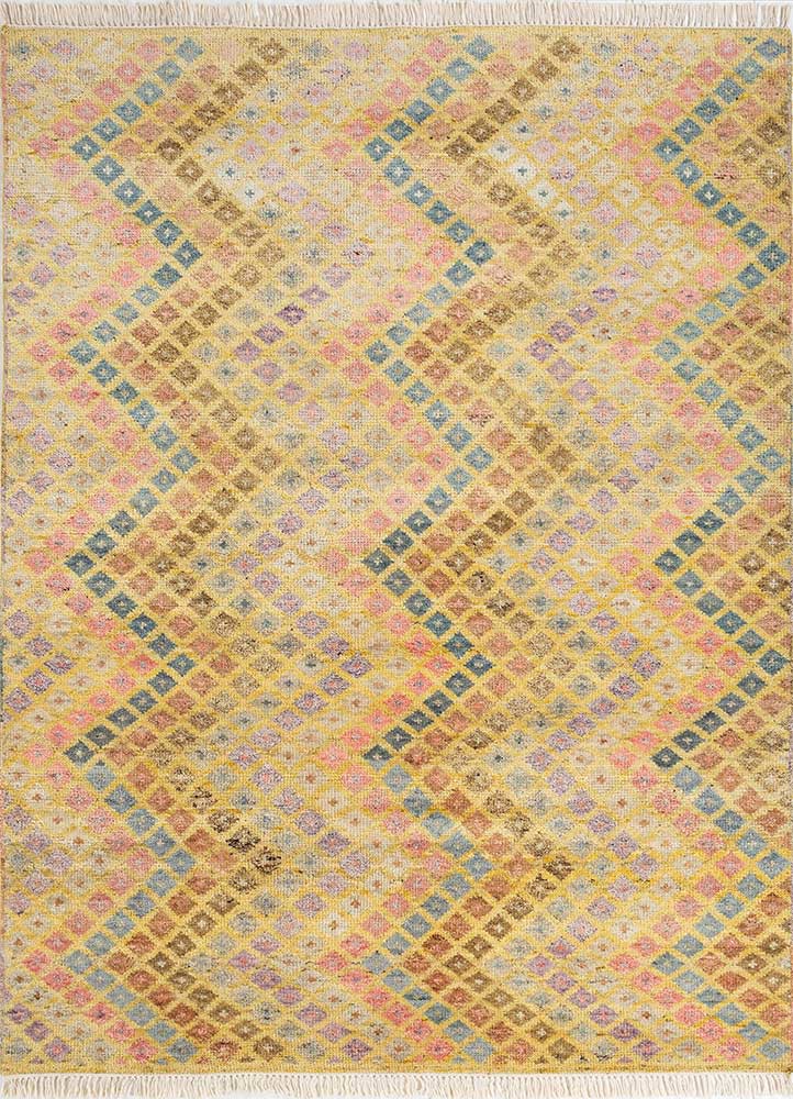 erbe gold wool hand knotted Rug - HeadShot erbe gold wool hand knotted Rug - HeadShot