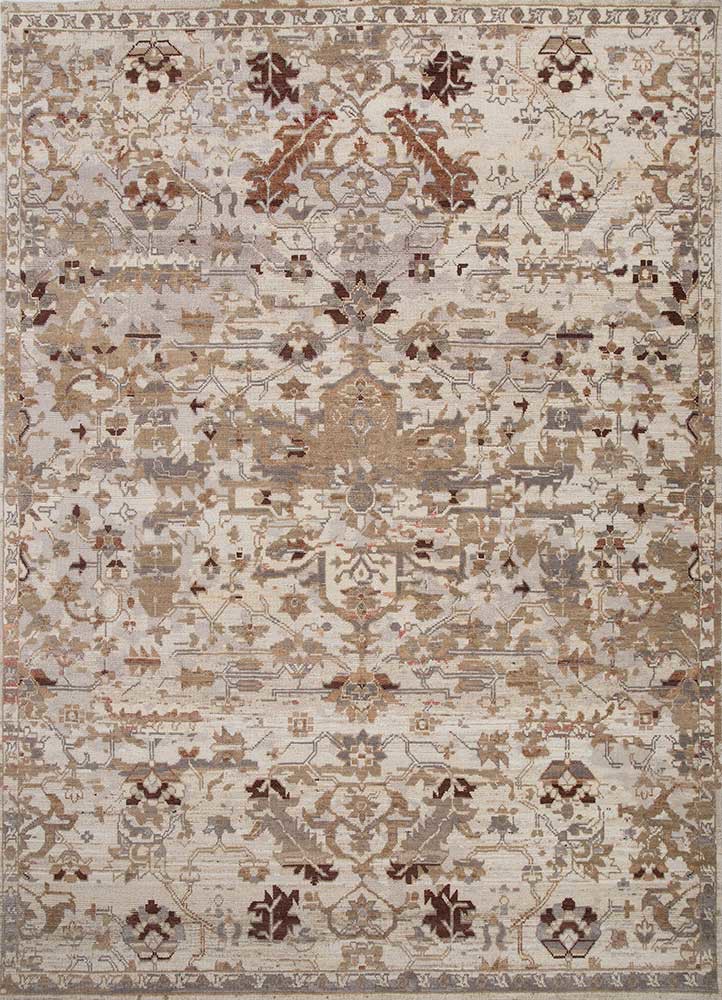 erbe ivory wool hand knotted Rug - HeadShot erbe ivory wool hand knotted Rug - HeadShot