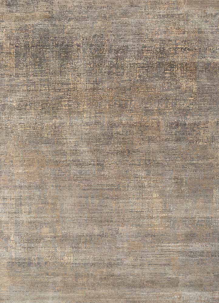  grey and black wool hand knotted Rug