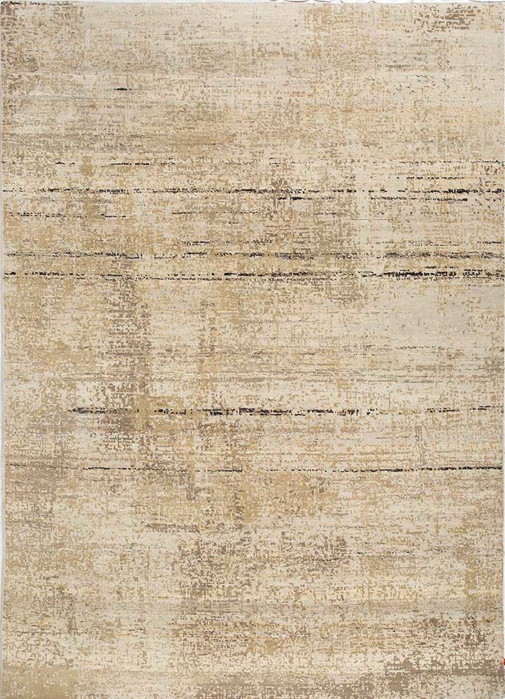  ivory wool hand knotted Rug