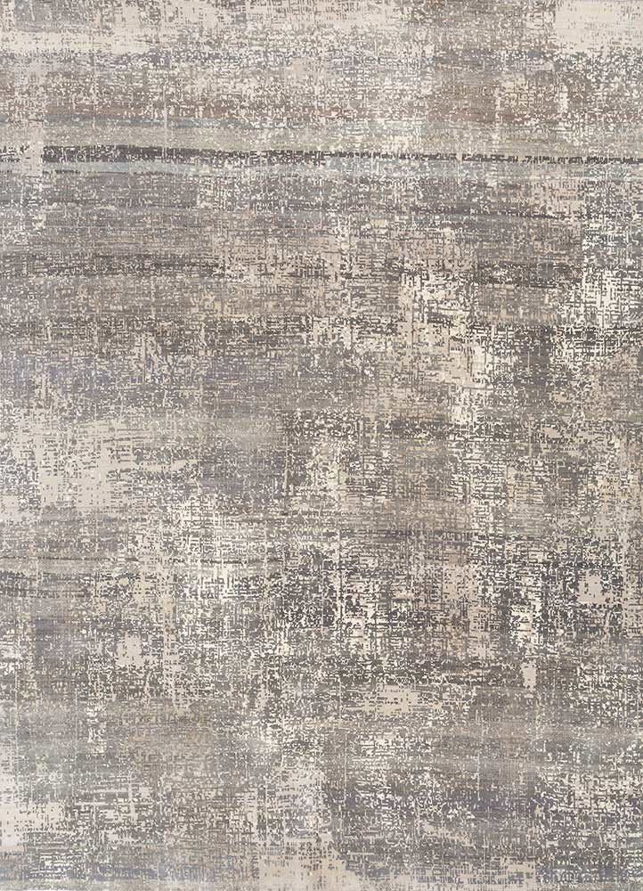  grey and black wool hand knotted Rug