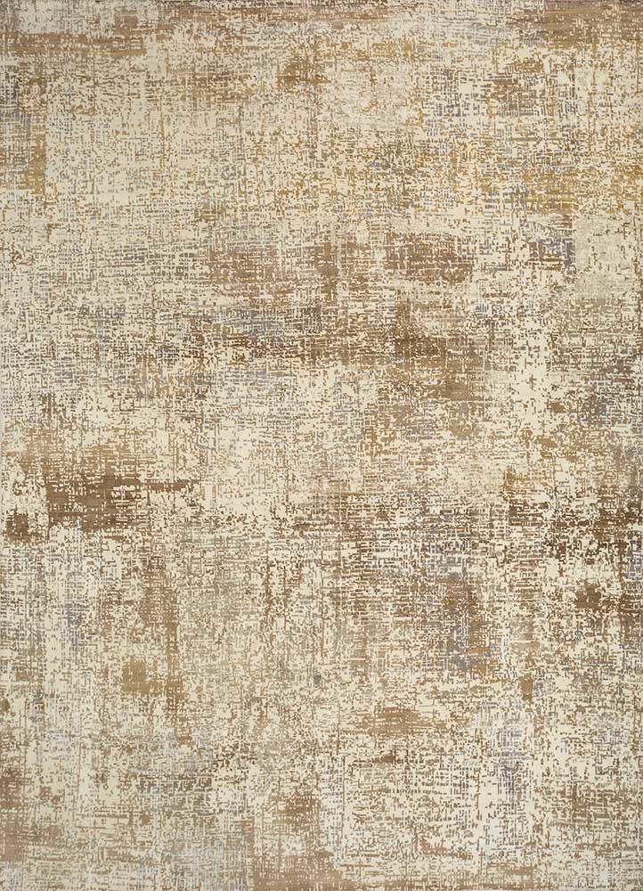  ivory wool hand knotted Rug