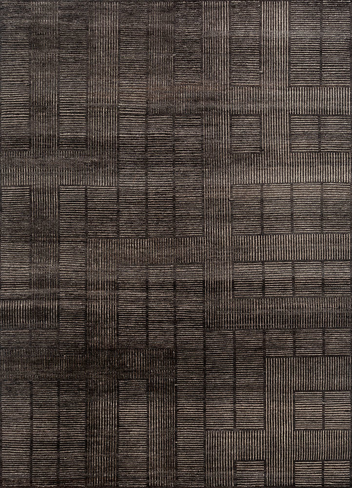 azalea blue wool hand knotted Rug - HeadShot