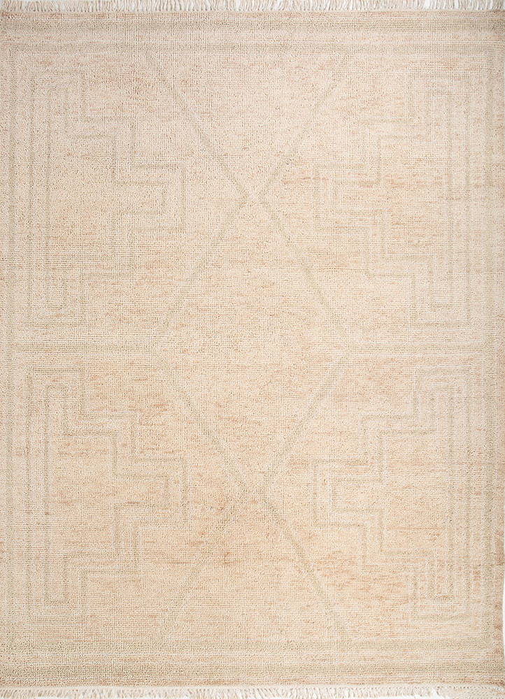 thyme pink and purple wool hand knotted Rug - HeadShot