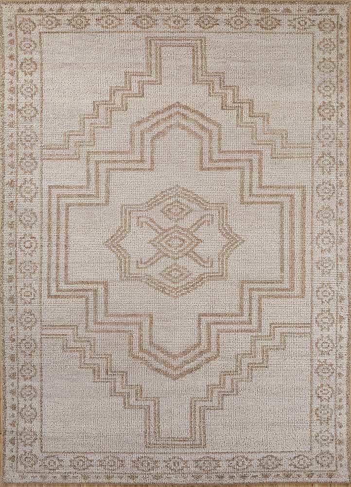 thyme beige and brown wool hand knotted Rug - HeadShot thyme beige and brown wool hand knotted Rug - HeadShot