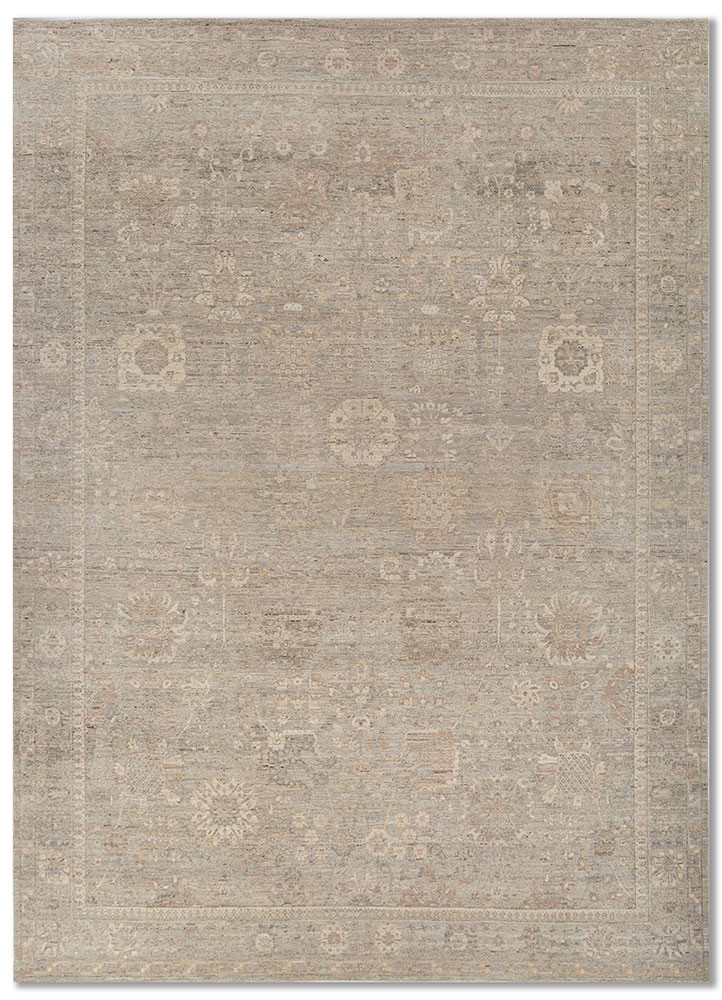 aurora ivory wool hand knotted Rug