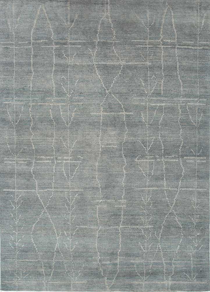 zuri blue wool hand knotted Rug - HeadShot zuri blue wool hand knotted Rug - HeadShot
