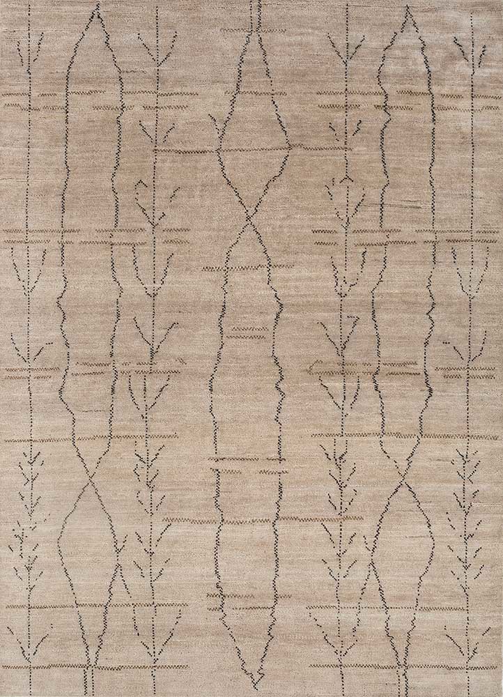 ivory ivory wool hand knotted Rug