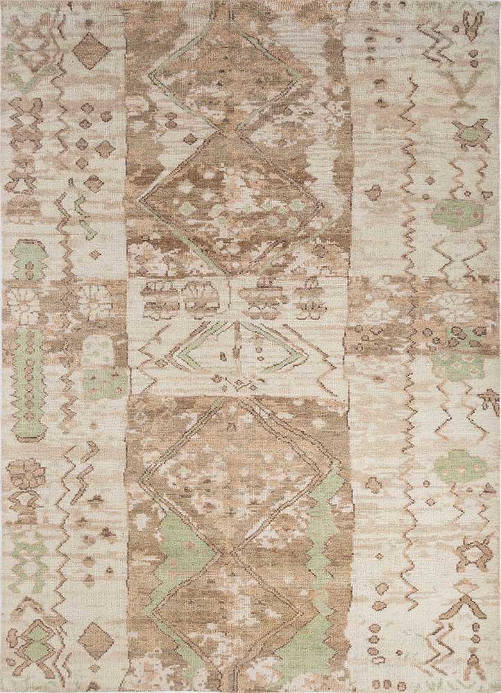 erbe ivory wool hand knotted Rug - HeadShot