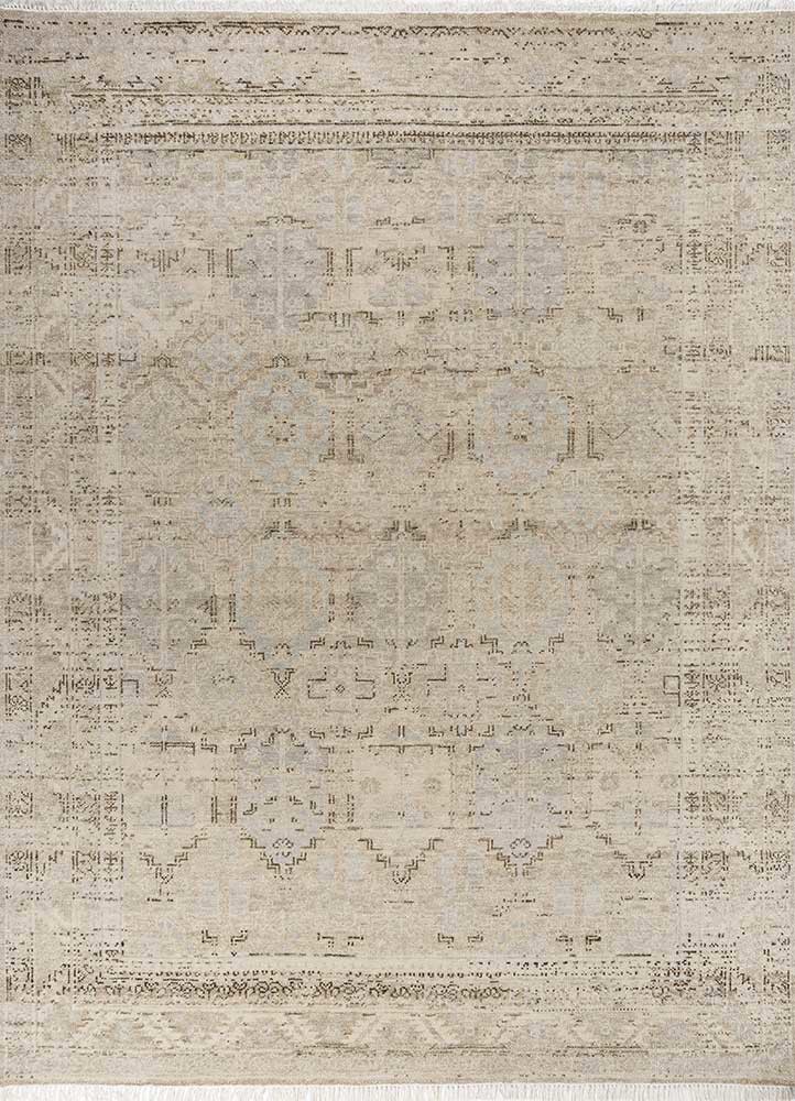 viscaya gold wool hand knotted Rug - HeadShot