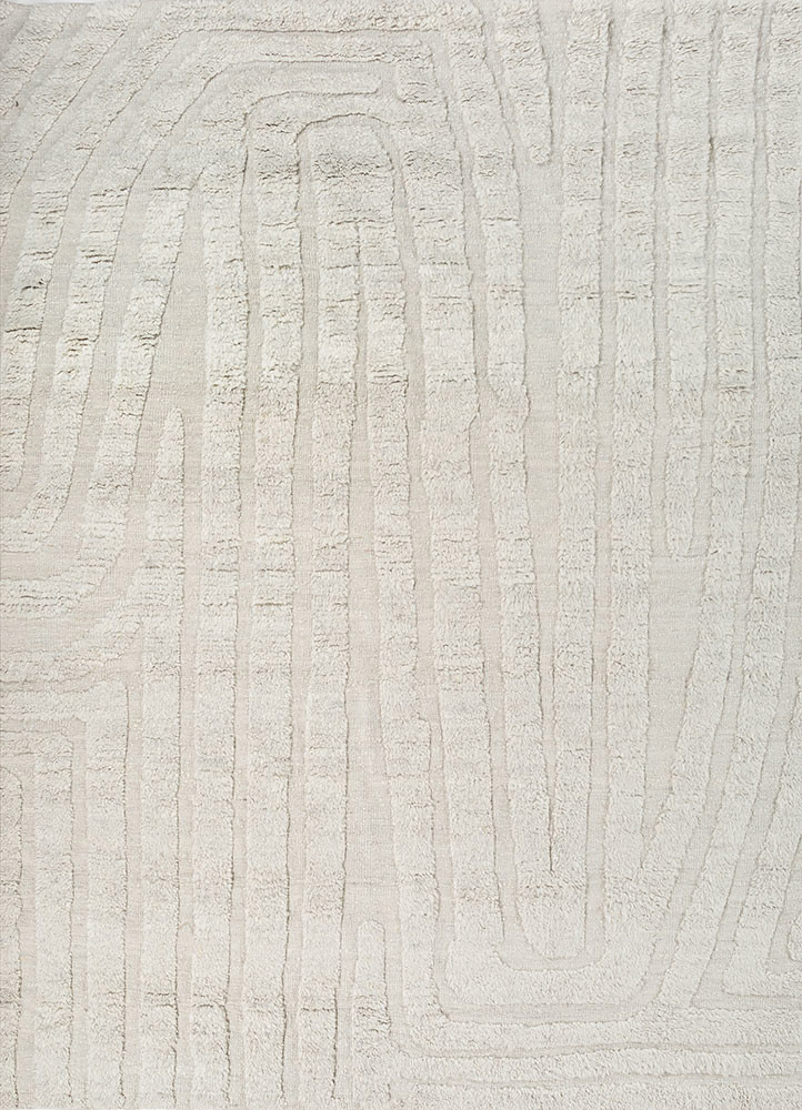 green green wool hand knotted Rug