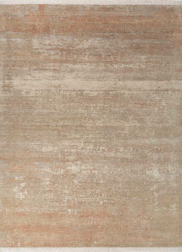  ivory wool hand knotted Rug