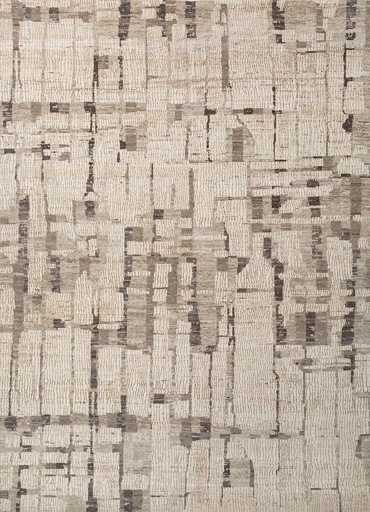 manifest ivory afghan wool hand knotted Rug - HeadShot