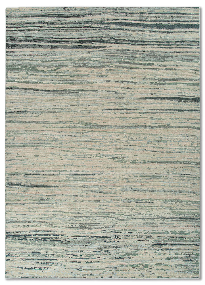 beige and brown beige and brown wool hand knotted Rug