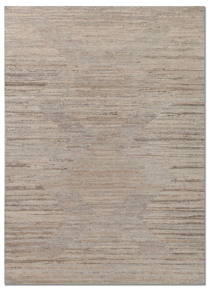 entropy ivory wool hand knotted Rug - HeadShot