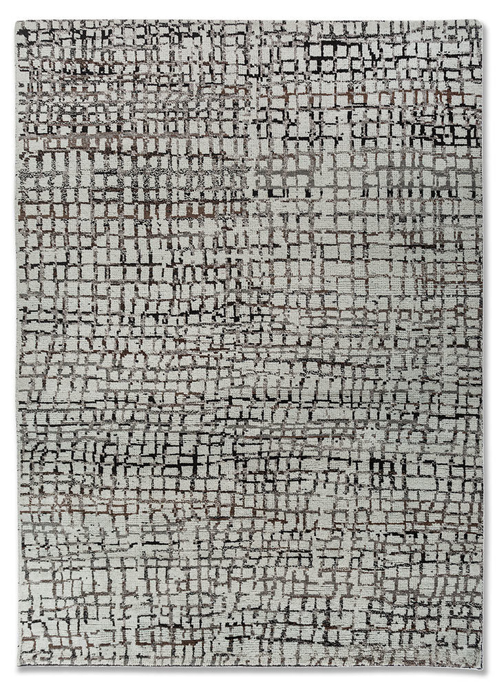 aprezo grey and black wool hand knotted Rug - HeadShot aprezo grey and black wool hand knotted Rug - HeadShot