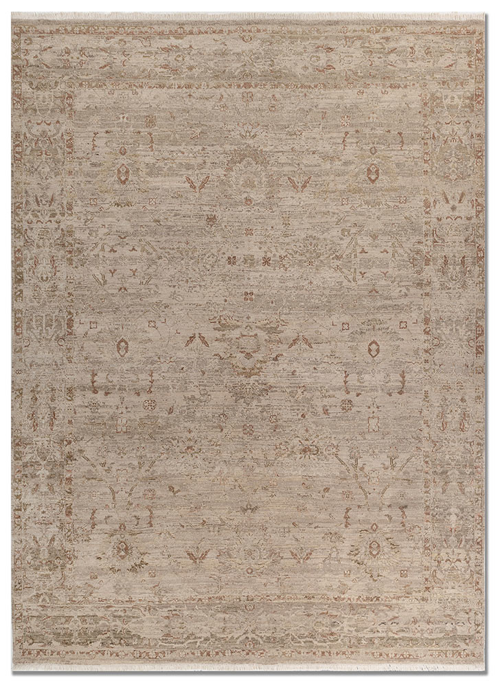 erbe beige and brown wool hand knotted Rug - HeadShot erbe beige and brown wool hand knotted Rug - HeadShot