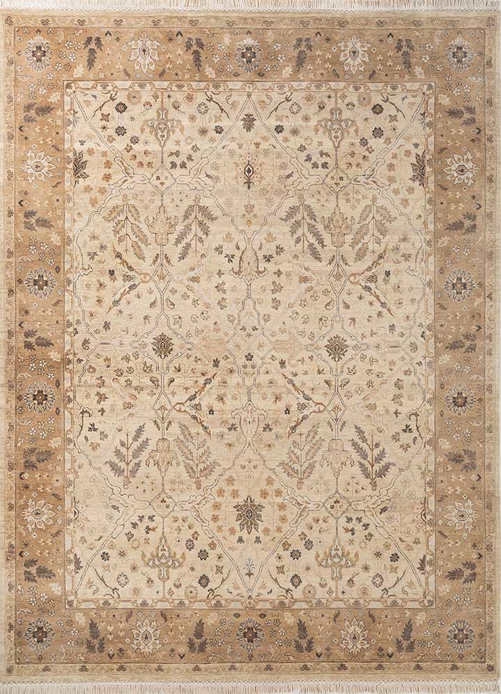 far east beige and brown wool hand knotted Rug - HeadShot far east beige and brown wool hand knotted Rug - HeadShot