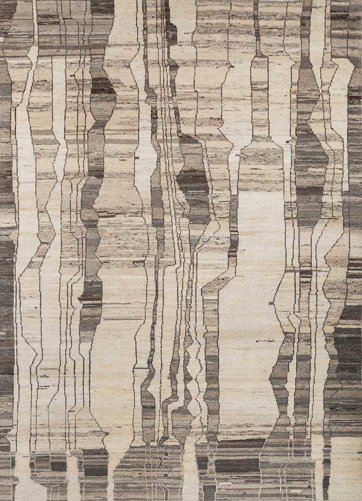 manifest beige and brown wool hand knotted Rug - HeadShot manifest beige and brown wool hand knotted Rug - HeadShot