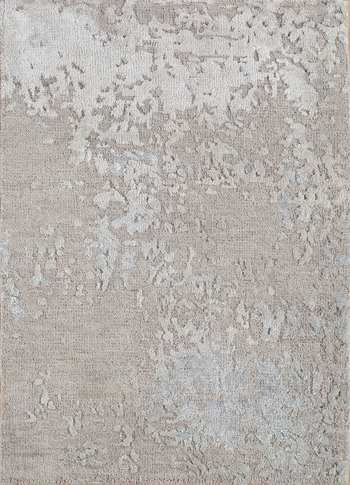 uvenuti grey and black wool hand knotted Rug - HeadShot