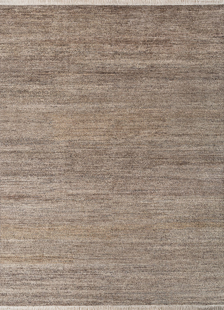 grey and black grey and black wool and silk hand knotted Rug