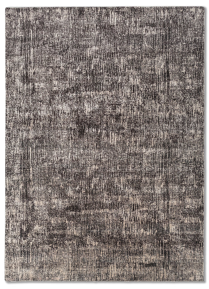 ivory ivory wool and silk hand knotted Rug