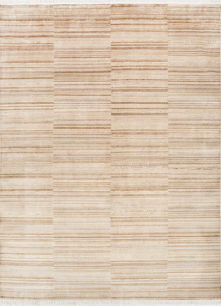 entropy ivory wool and silk hand knotted Rug - HeadShot entropy ivory wool and silk hand knotted Rug - HeadShot