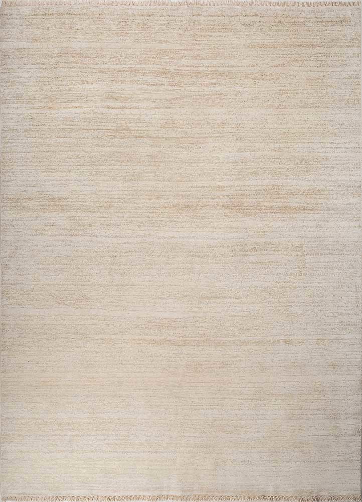 manifest ivory wool and silk hand knotted Rug - HeadShot