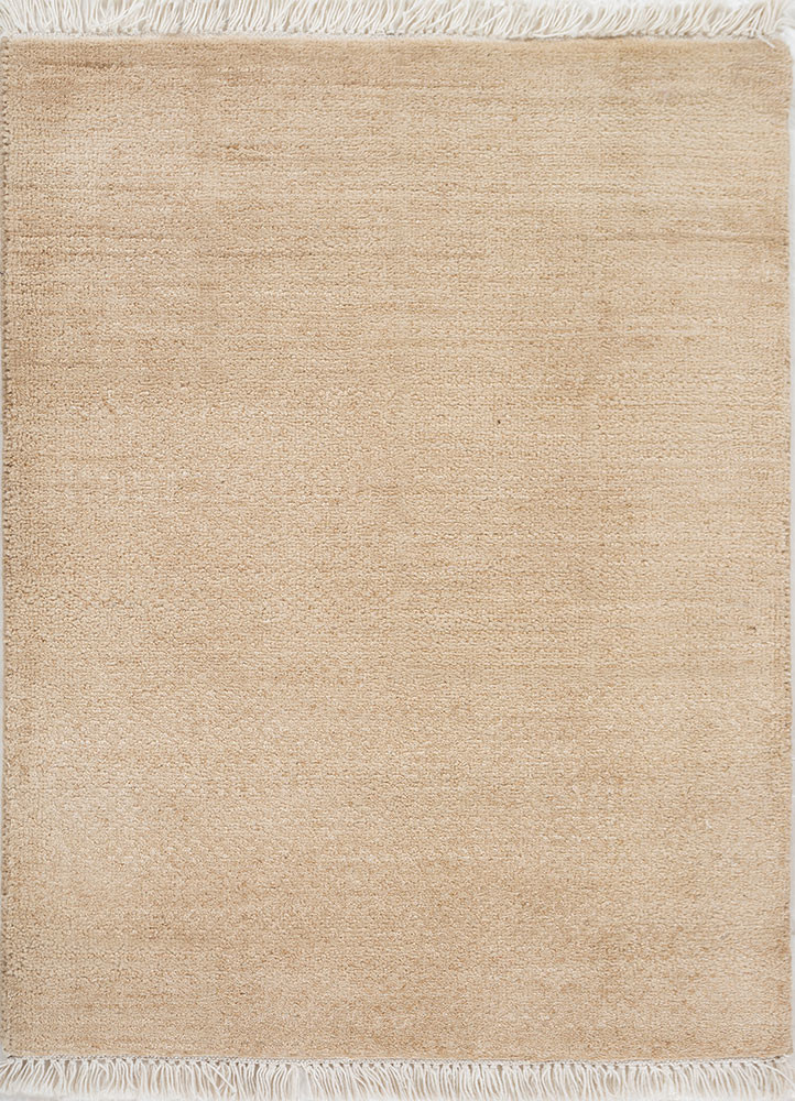 aprezo beige and brown wool and silk hand knotted Rug - HeadShot aprezo beige and brown wool and silk hand knotted Rug - HeadShot