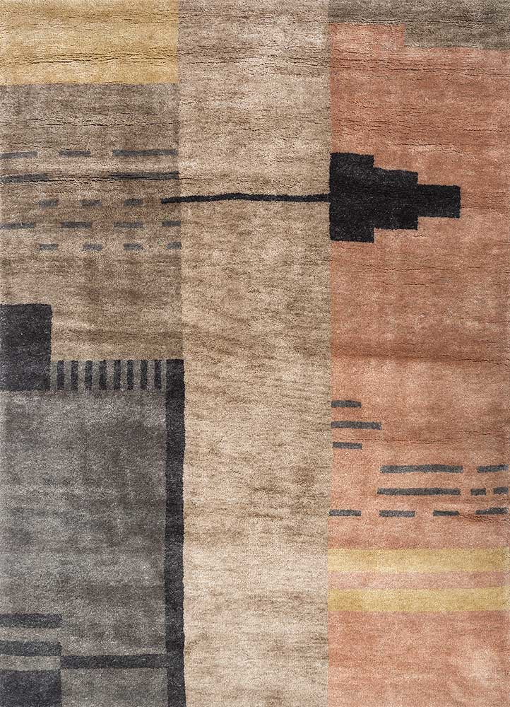 sthir red and orange wool hand knotted Rug - HeadShot sthir red and orange wool hand knotted Rug - HeadShot