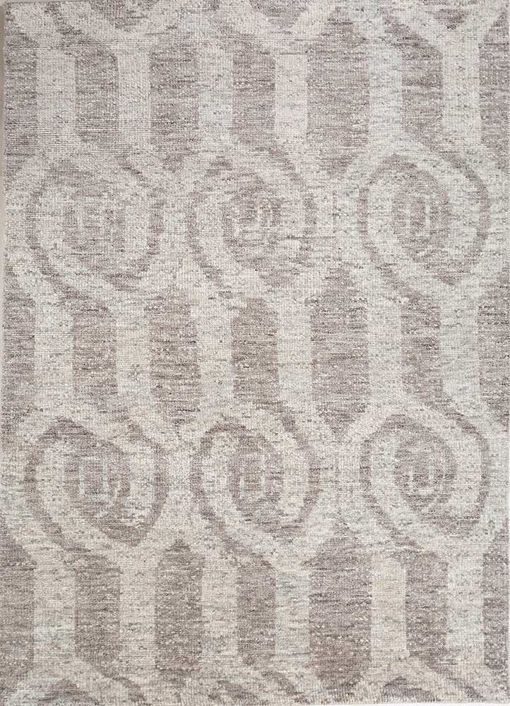 thyme red and orange wool hand knotted Rug - HeadShot