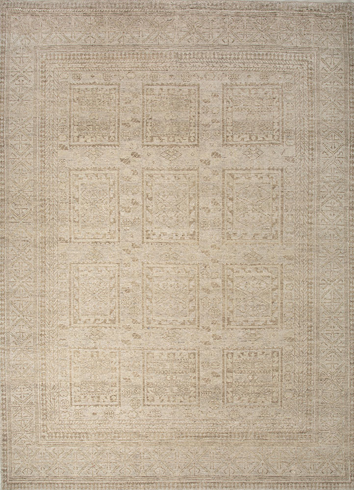 erbe ivory wool hand knotted Rug - HeadShot erbe ivory wool hand knotted Rug - HeadShot