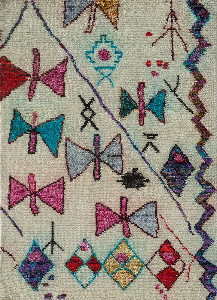 zuri multi wool and viscose hand knotted Rug - HeadShot zuri multi wool and viscose hand knotted Rug - HeadShot